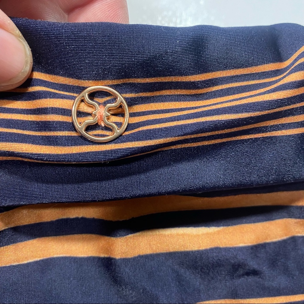 Vix Paula Hermanny Isabela Bia Gold & Blue Striped Bikini Brief Bottoms NWT XL - Picture 7 of 16